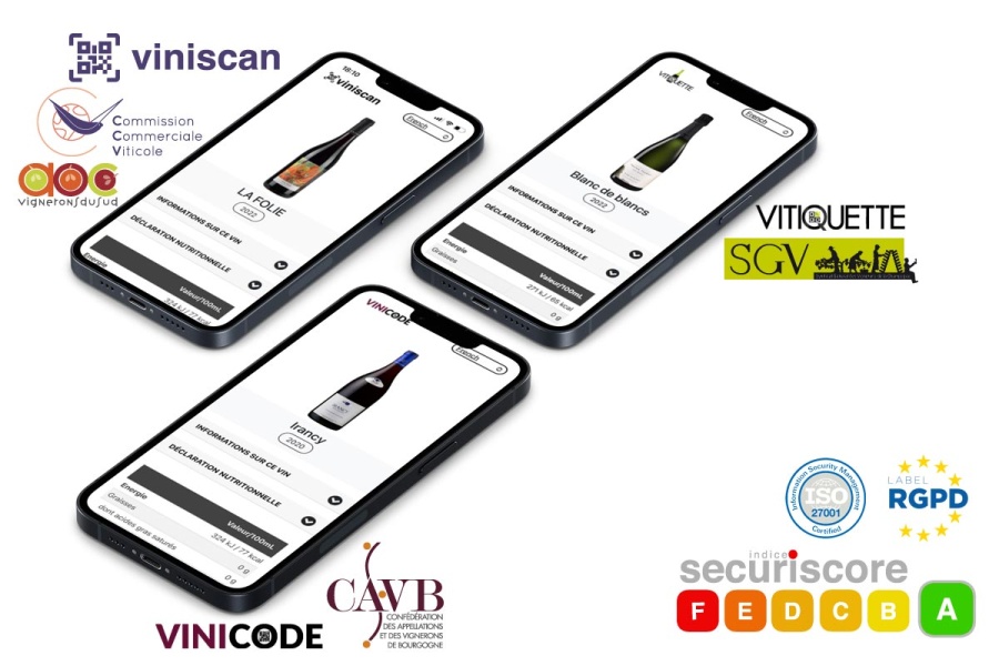 Sécurité des QR codes nutritionnels : VITIQUETTE, VINISCAN, VINICODE les applications les plus sécurisées